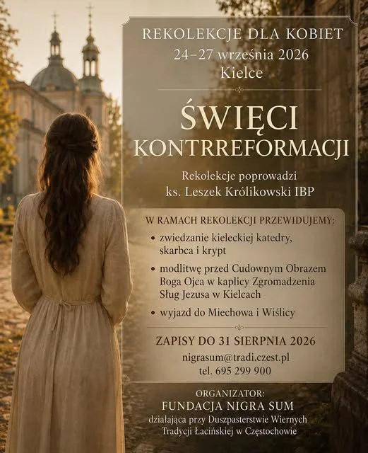Rekolekcje dla kobiet w Kielcach - 24.09-27.09
